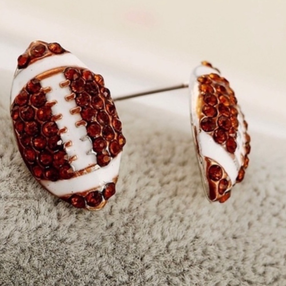 Rhinestone Earrings - Superbowl Sunday!!!